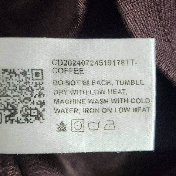 Cider Brown Cropped Fitted Hoodie Size Medium Brown Wrap Style Hoodie - Picture 8 of 9